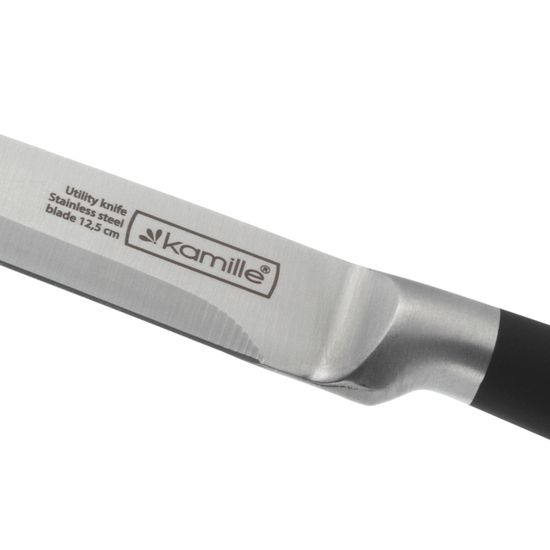 Нож кухонный универсальный из нержавеющей стали Kamille КМ-5193 (лезвие 12 см, рукоятка 11,5 см)