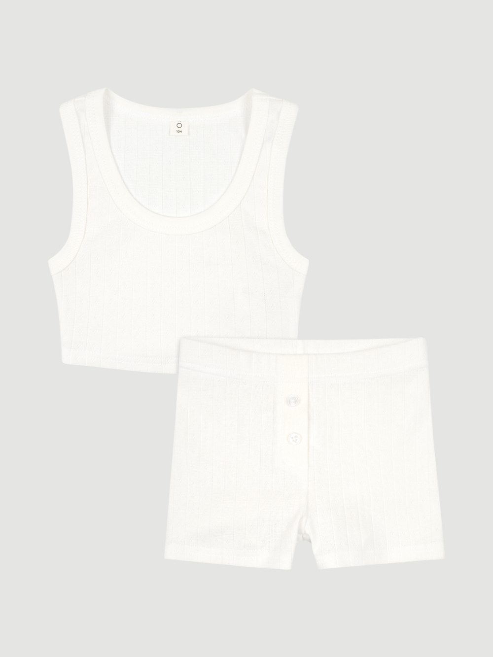 Пижама ажурная для девочки Mjölk Экрю