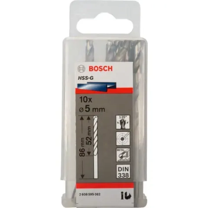 Сверло по металлу HSS-G 5 мм BOSCH 2608595062
