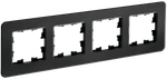 BRITE Рамка 4-местная РУ-4-2-Бр стекло черный RE IEK