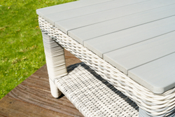 Кофейный столик из искусственного ротанга ВЕНЕЦИЯ (коричневый/серый)