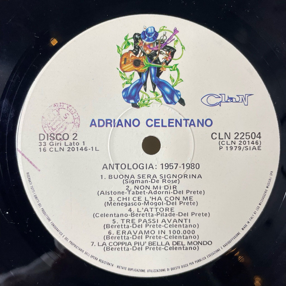 Винтажная виниловая пластинка LP Adriano Celentano Адриано Челентано Antologia (1957-1980) 5LP