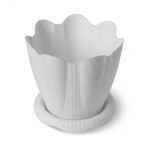 Горшок Эдельвейс с поддоном 1,5л мрамор