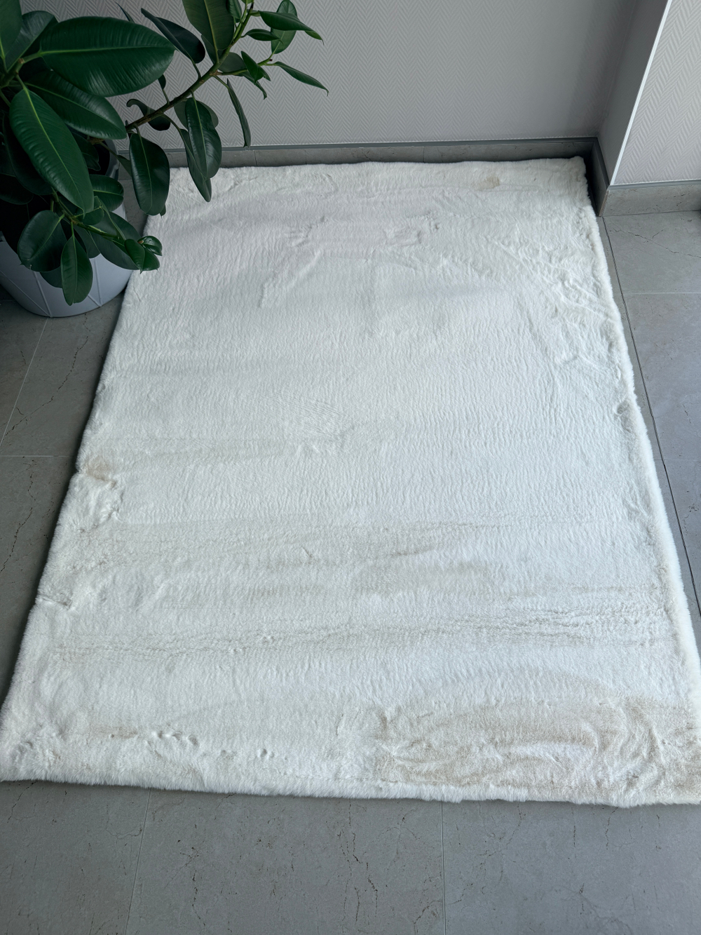 Ковер меховой имитация кроличьего меха