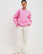 Свитшот oversize с вышивкой цветами