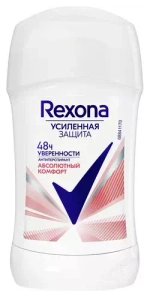 Rexona Антиперспирант Усиленная защита нон-стоп 48ч уверенности Абсолютный комфорт, стик, 40 мл, 40 г