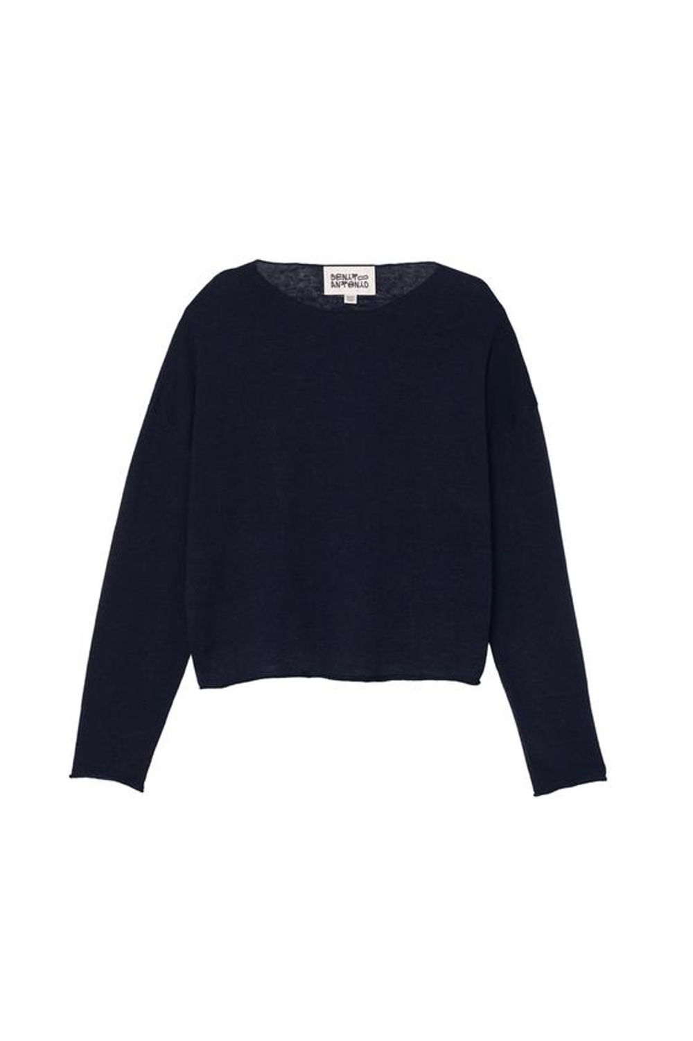 ZARA X BENITO ANTONIO СВИТЕР УКОРОЧЕННОГО КРОЯ, СИНИЙ