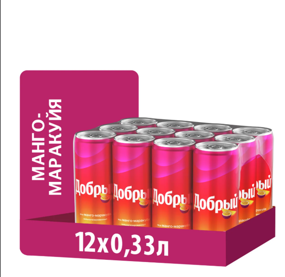 Добрый "Манго маракуя" 0,33 л. ж/б. (12 шт. в упаковке)