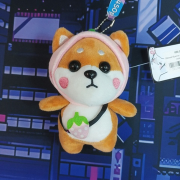 Мягкий брелок "Пёс в шапке с ушками"