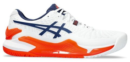 Мужские кроссовки теннисные Asics Gel-Resolution 9 - white/blue expanse