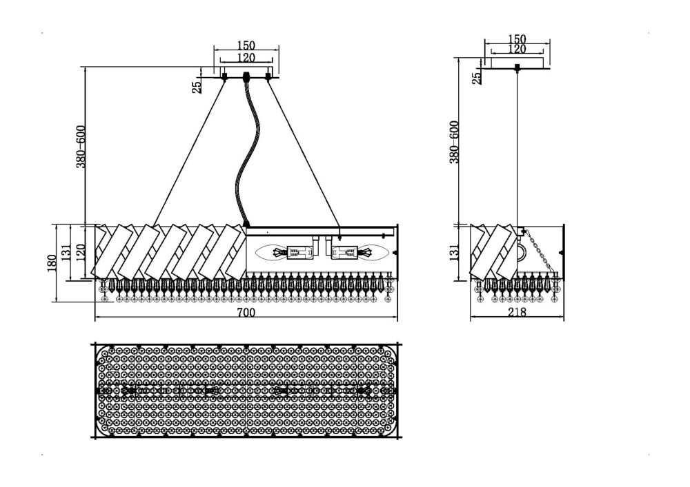 Подвесной светильник Maytoni Artistico MOD017PL-04BS