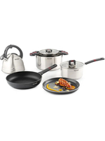 Кастрюля RONDELL RDS-1638 Stripes с крышкой 24 см, 5,2 л стальной