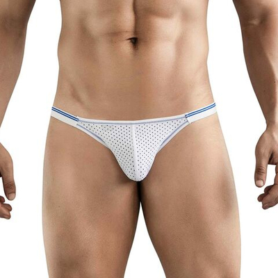 Белые перфорированные трусы-слипы Clever Esencial Brief Slip