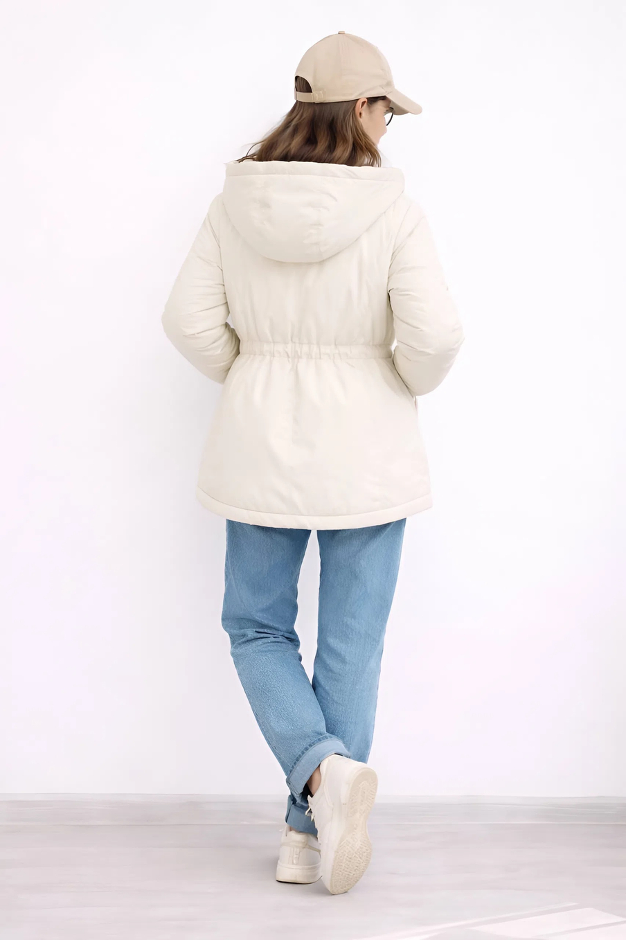 Парка демисезонная для девочки "HN-8" ваниль