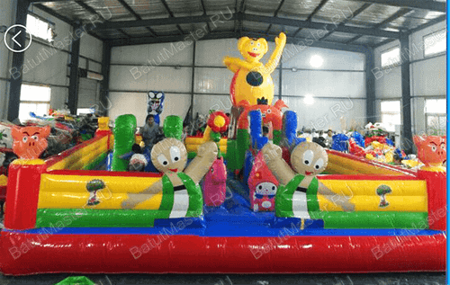 Коммерческий надувной батут "Озорные свинки"