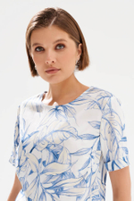 23542 Блузка женская (синий принт)