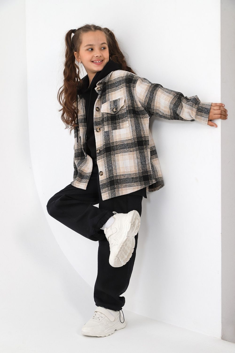 Рубашка для девочки Квадро-1 Виотекс КОРИЧНЕВЫЙ