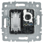 BRITE Розетка двойная TV+RJ45 кат.5E РТВ/РК12-БрБ белый IEK