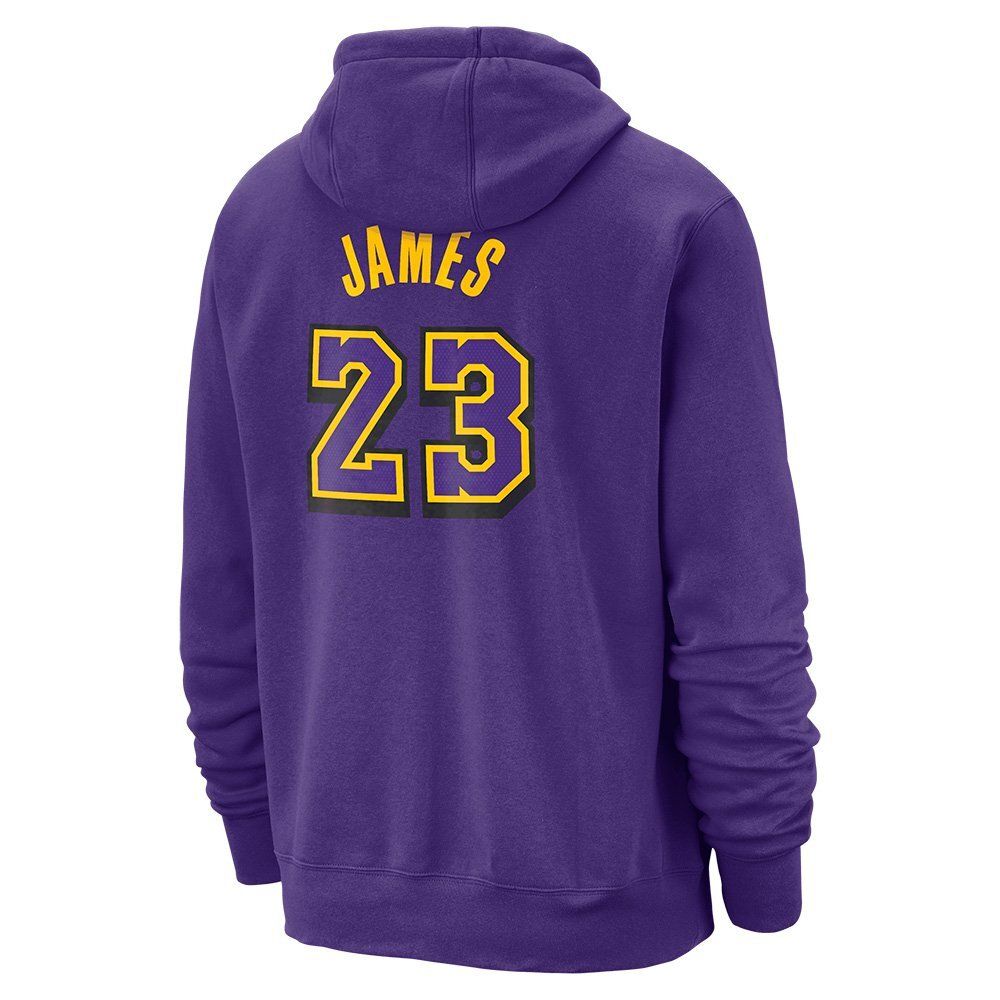 Баскетбольная толстовка Nike NBA Club City Edition Los Angeles Lakers LeBron James Purple Sweatshirt Баскетбольная толстовка Nike NBA Club City Edition Los Angeles Lakers LeBron James Purple Sweatshirt