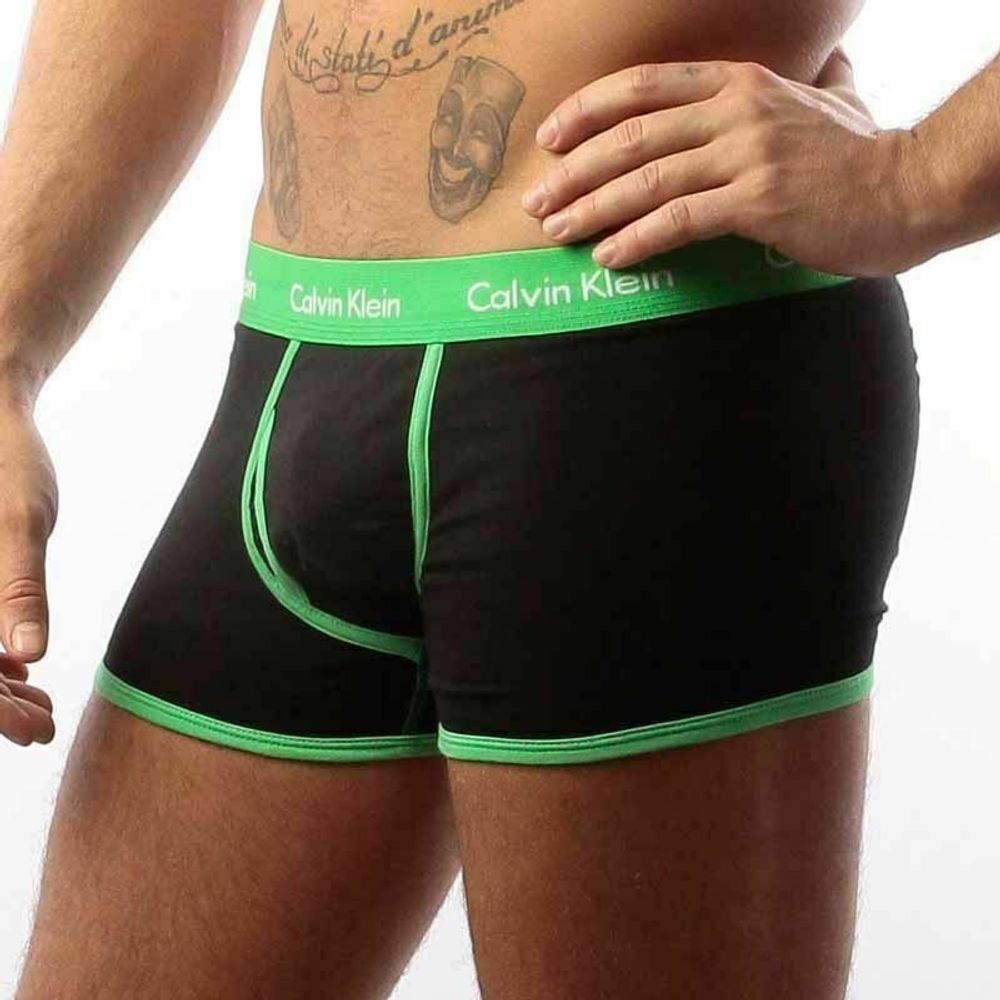 Мужские трусы хипсы Calvin Klein 365 Black Green