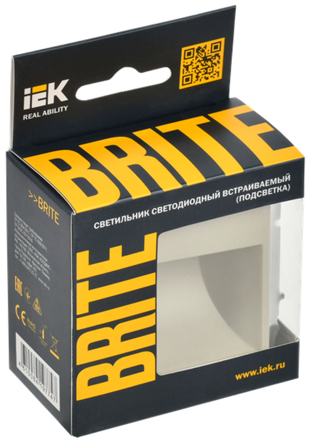 BRITE Подсветка светодиодная встраиваемая ПЛ20-БрКр бежевый IEK