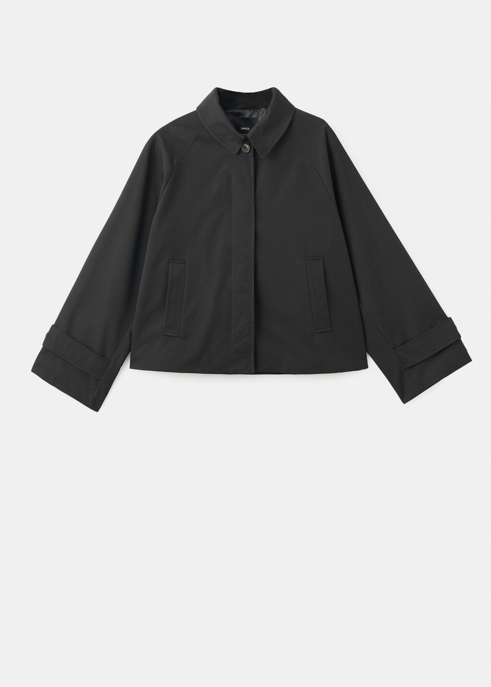 Короткий тренч оверсайз с хлястиками