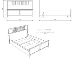 Кровать "Фрея" 1600 с подъемным механизмом и основанием, МФ SbkHome