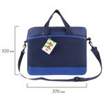 Сумка деловая для документов из ткани на молнии, 37х32х5 см, синяя, STAFF "Manager", 228346