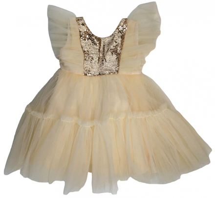 Платье №4/3 светло бежевое, пайетки