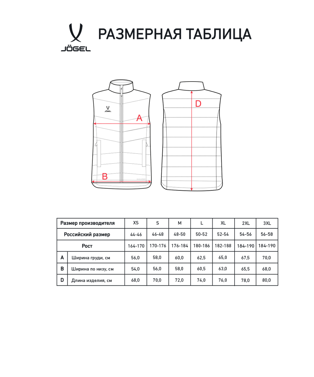 Жилет утепленный ESSENTIAL PerFormPROOF Padded Vest, черный