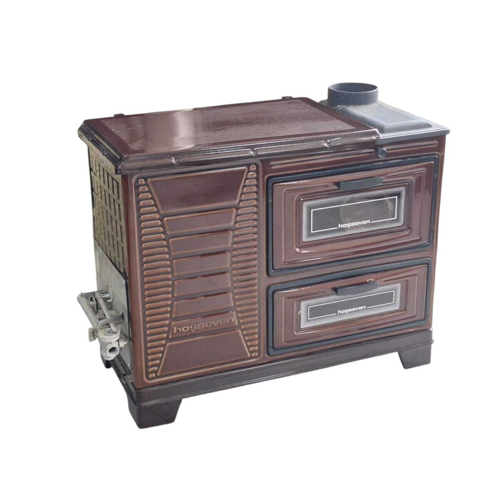 Печь  отопительно-варочная Hosseven 4007/1 KOVALI. (МАЖИЛИК) (с двумя духовками  c газовой горелкой(4 трубы 0,5м +2 колена в комплекте))
