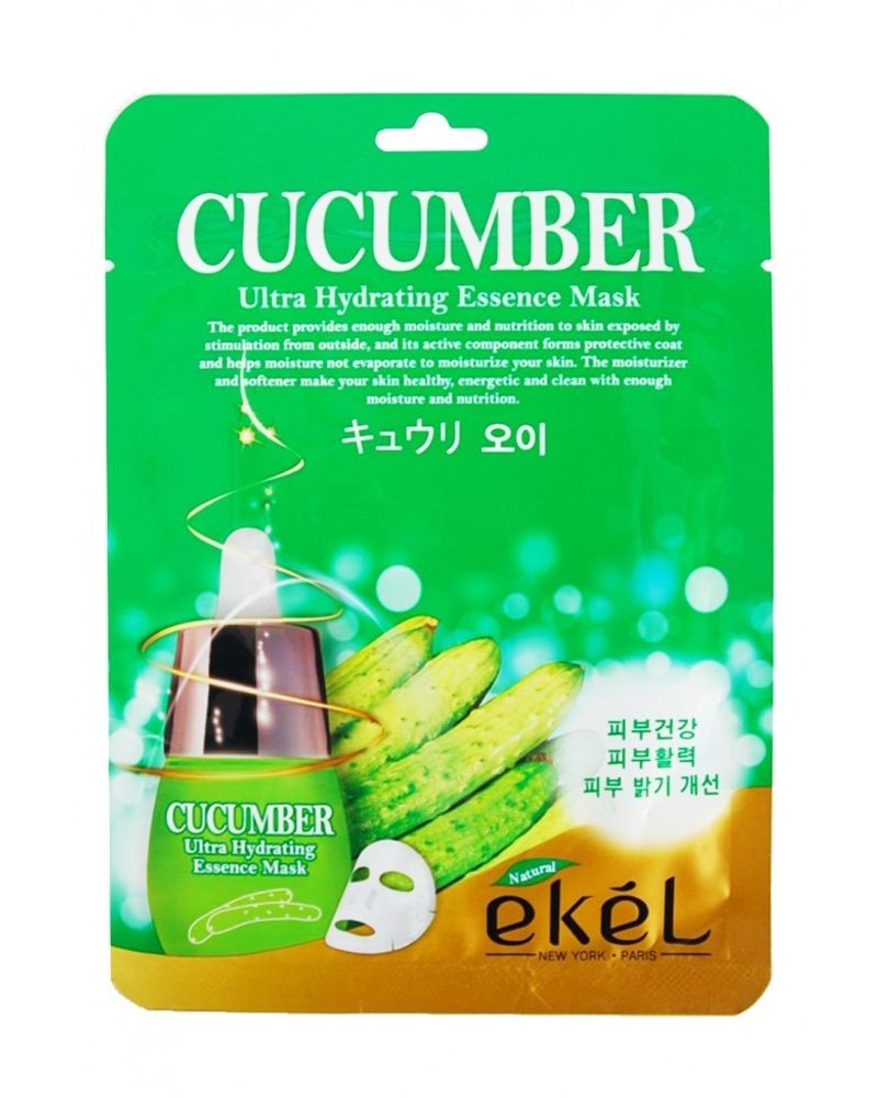 Тканевая маска с экстрактом огурца EKEL Cucumber Ultra Hydrating Essence Mask