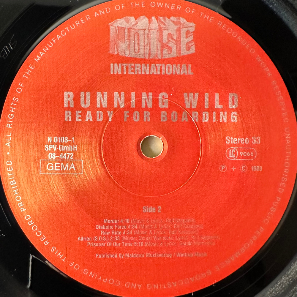 Running Wild ‎– Ready For Boarding (Германия 1988г.)