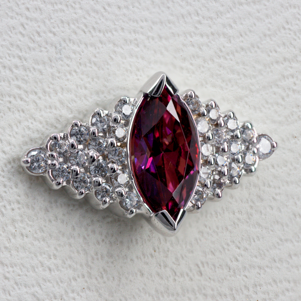 Avant tops with colored gem