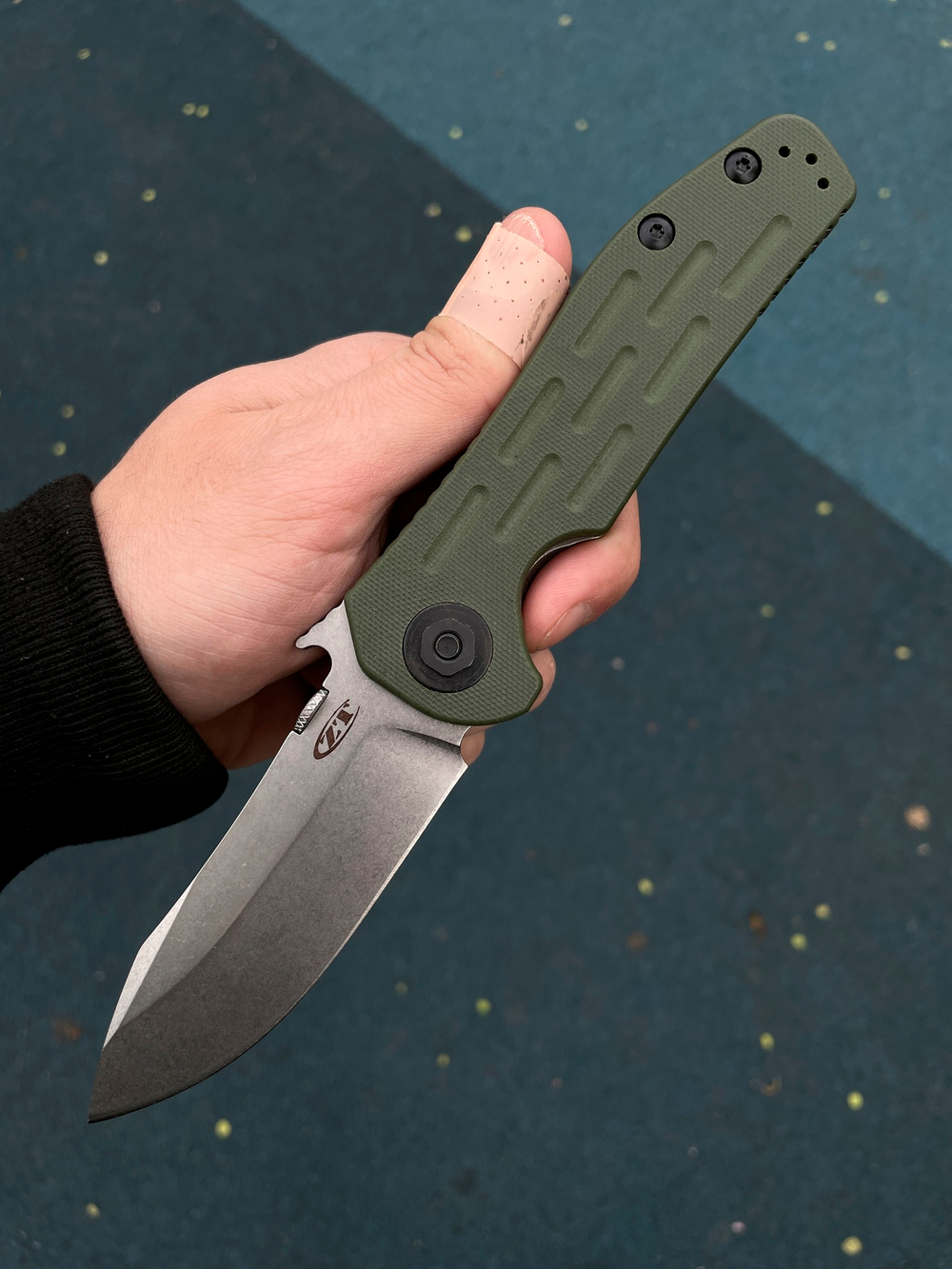 Нож Zero Tolerance 0630 Emerson OD GREEN - клинок стоунвош