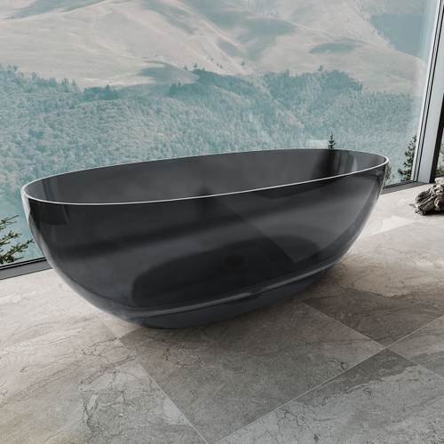Ванна прозрачная Vincea  VBT-6T01B, 1700*750*550, цвет черный