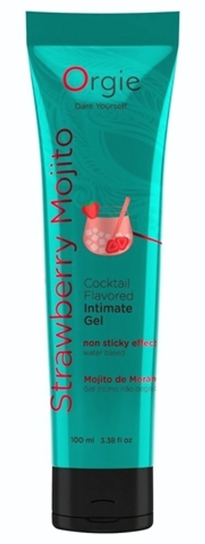 Съедобный интимный гель Orgie Lube Tube Cocktail Strawberry Mojito - 100 мл.