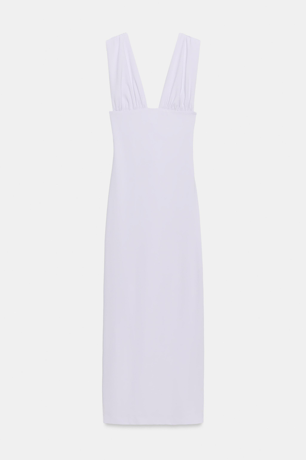 ZARA ПЛАТЬЕ МИДИ НА ШНУРОВКЕ, СИРЕНЕВЫЙ
