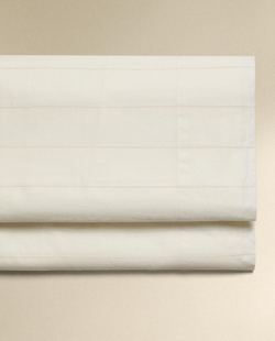 Zara Home - Полосатая простыня, белый, 160x280 см