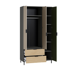 Шкаф Марвэл 16.317.03, Темно-серый, Сатин, Плэйн, Зеленый