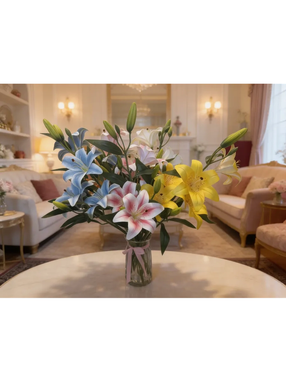 Букет искусственных лилий