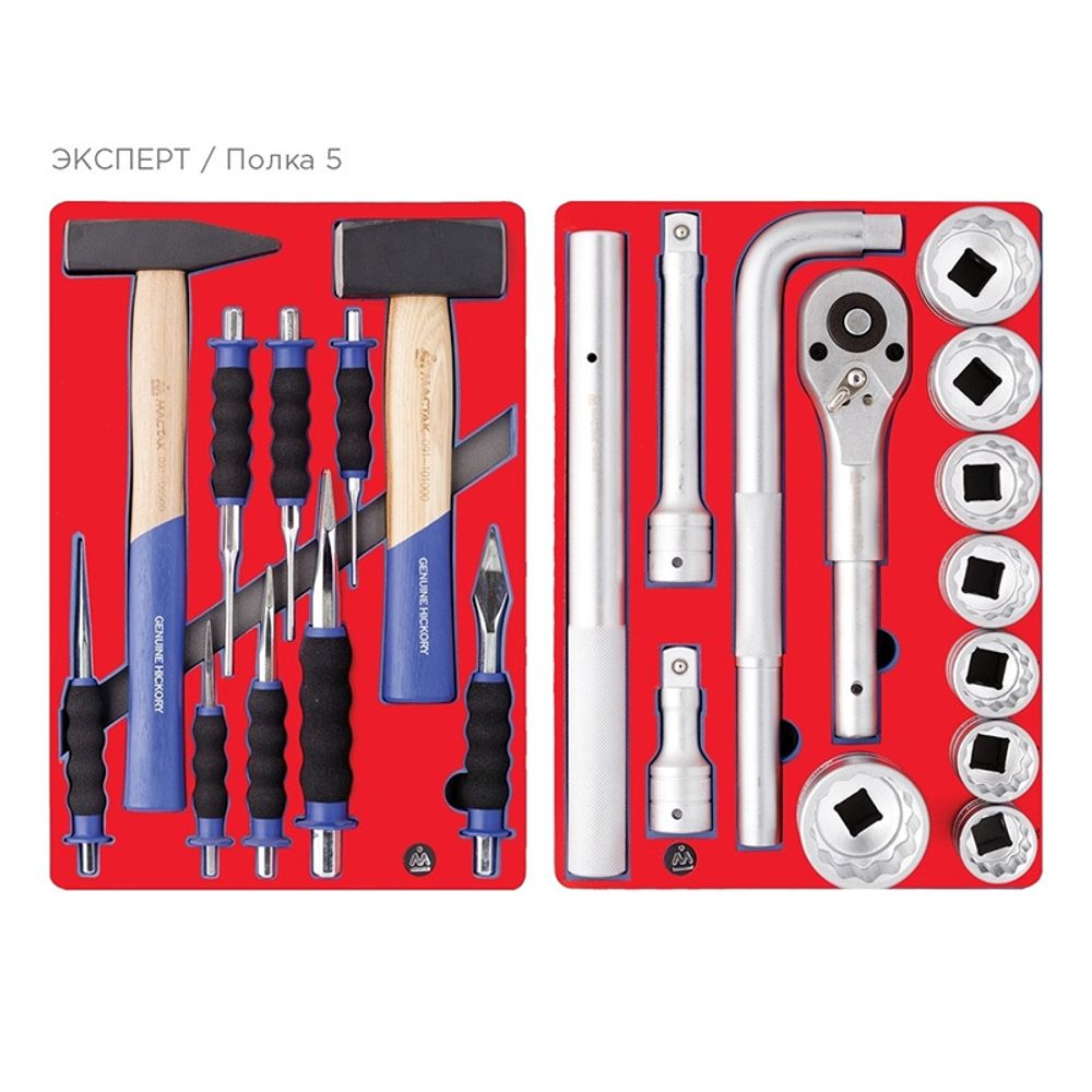 МАСТАК (52-07323B) Набор инструментов "ЭКСПЕРТ" в синей тележке, 323 предмета