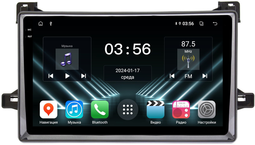 Магнитола для Toyota Prius 50, PHV 2015-2018 - FarCar DX9-9528 монитор 9.5" IPS на Android 13, 4+64Гб, CarPlay