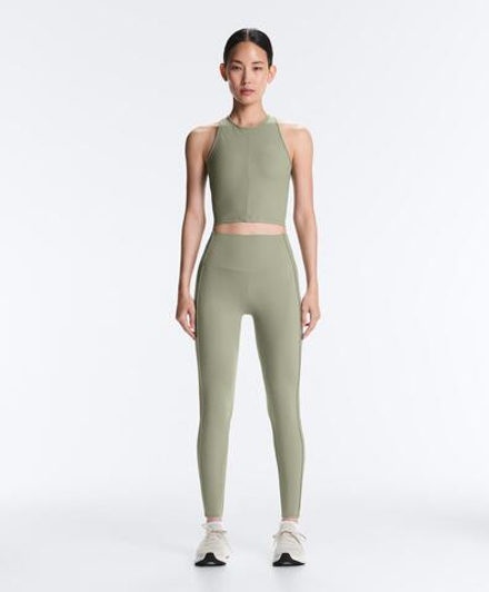 OYSHO Леггинсы Comfortlux с высокой посадкой в рубчик длиной до щиколоток, бледно-зеленый