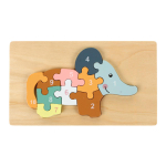 Развивающая игрушка деревянная Пазл-вкладыш по номерам Слон, C-41805