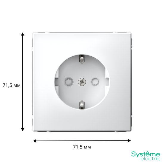 Розетка ArtGallery 16А с заземл. со шторками быстрозажим. клем. механизм бел. SE GAL000145S