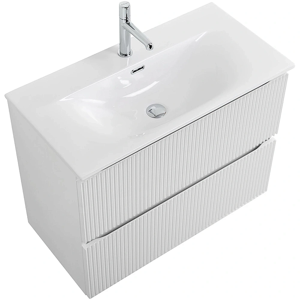 Тумба с раковиной BelBagno 100 UNO-1000-2C-SO-BO+BB-8099-100 Bianco Opaco