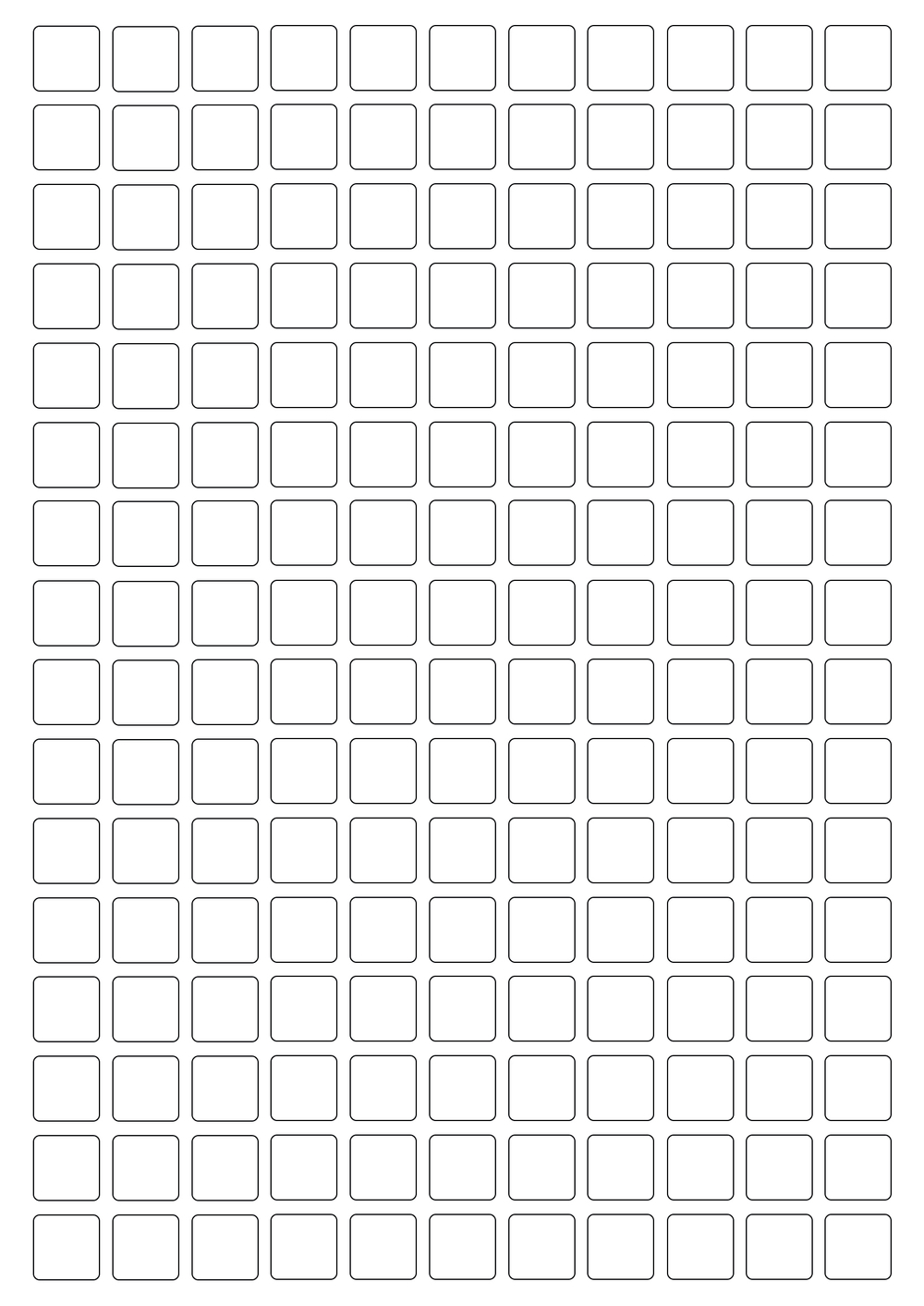 Виниловые наклейки для маркировки Policomprint М14, 10х10 мм. 176 шт.