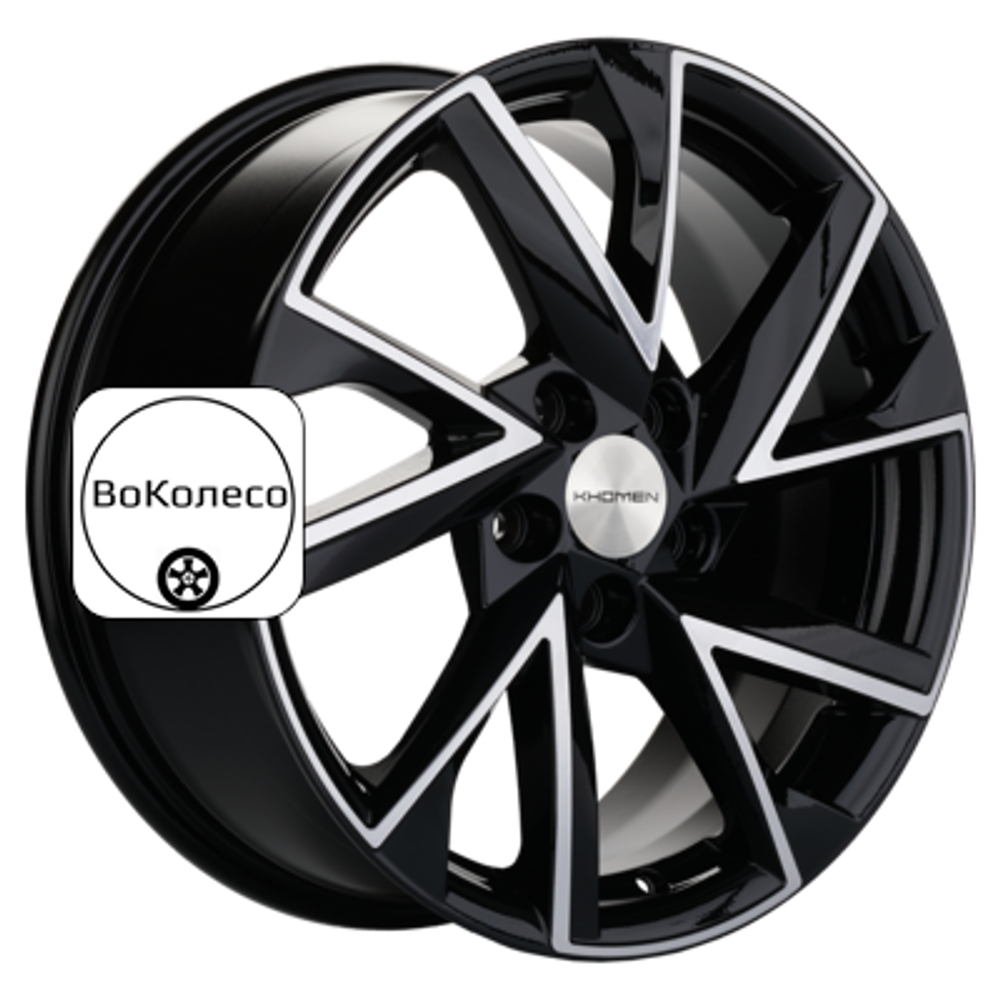 7x17/5x108 ET40 D60,1 KHW1714 (Chery Tiggo/Tiggo 7 Pro) Black-FP Khomen Wheels