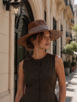Шляпа «Федора» в кофейном цвете